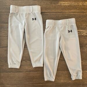 Under Armour Youth Baseball Pants XXS Gray T-ball Softball Elastic Boys Girls
